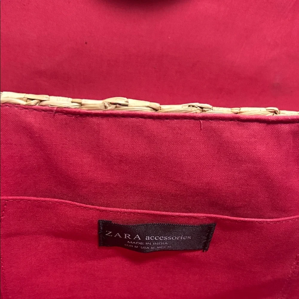 Zara Woven Floral Shoulder Bag - Picture 4 of 5